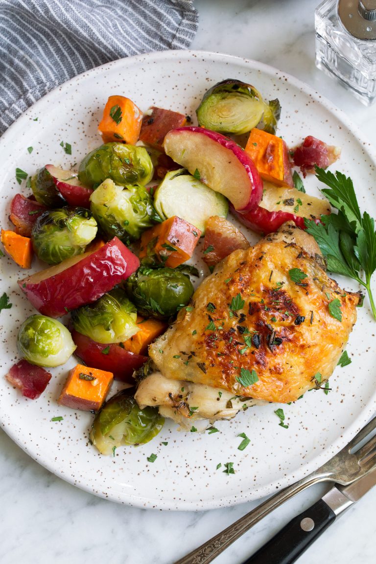 One Pan Autumn Chicken Dinner (from Cooking Classy)