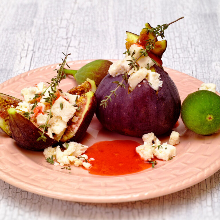 Roasted Figs with Balsamic and Goat Cheese