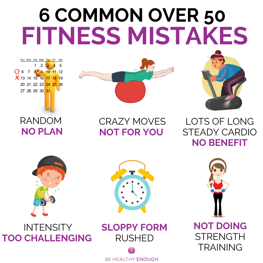 6 Common Fitness Mistakes of Women Over 50 | Be Healthy Enough