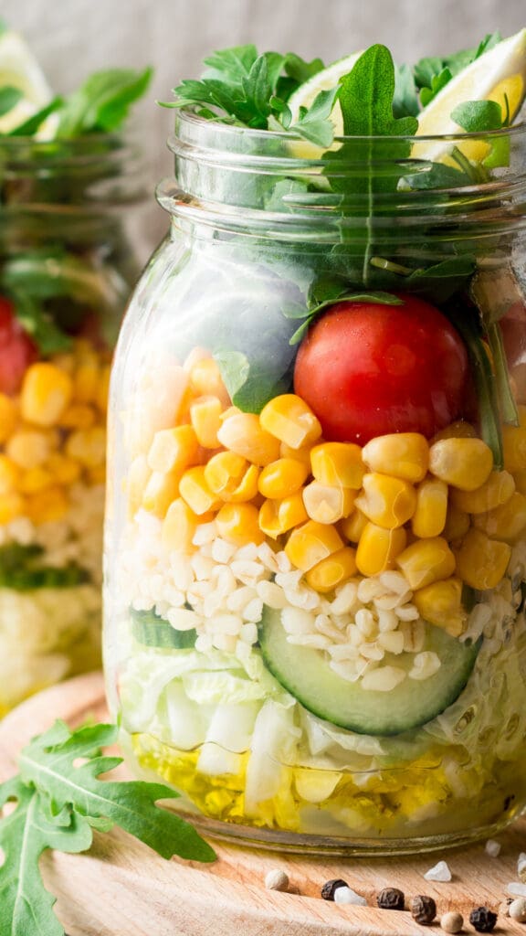 salad in a jar