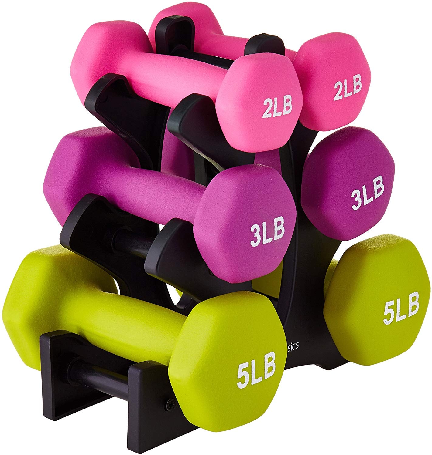 AmazonBasics-Neoprene-Dumbbell-Weight-Set